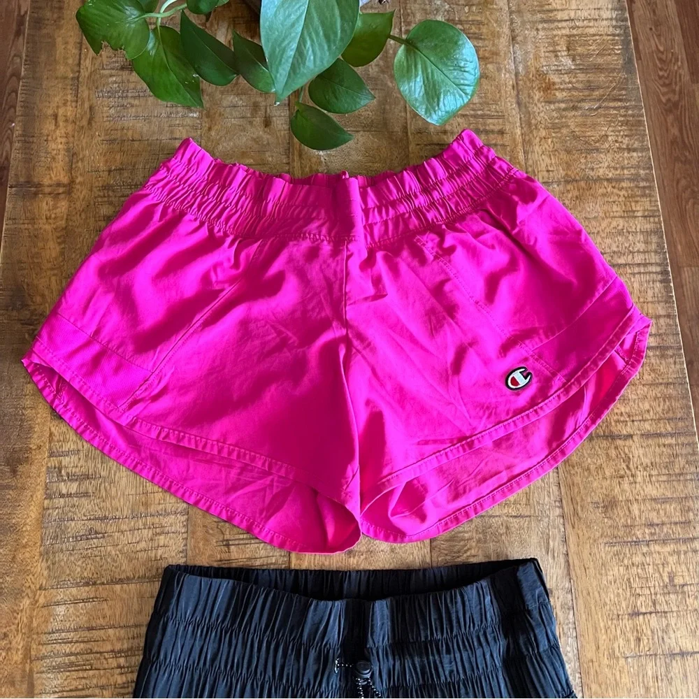 Champion Shorts Bundle Black & Pink Womens Pull On Running Shorts Size Small